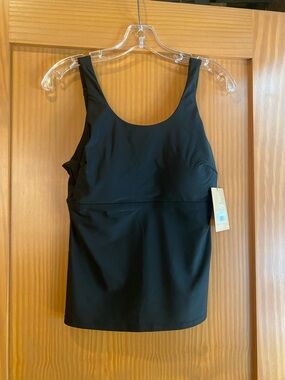 Women’s Black Sports Tankini Top/Swimsuit Top NWT Size S